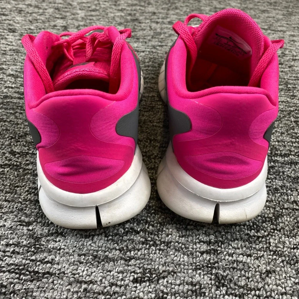 Nike Free 5.0 Big Girls 6.5 Pink Gray Running Shoes 580565 601 2013